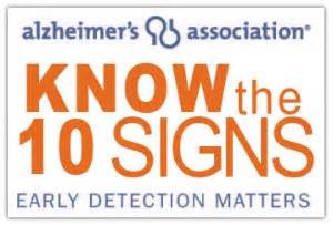 10 early warning signs of Alzheimer’s